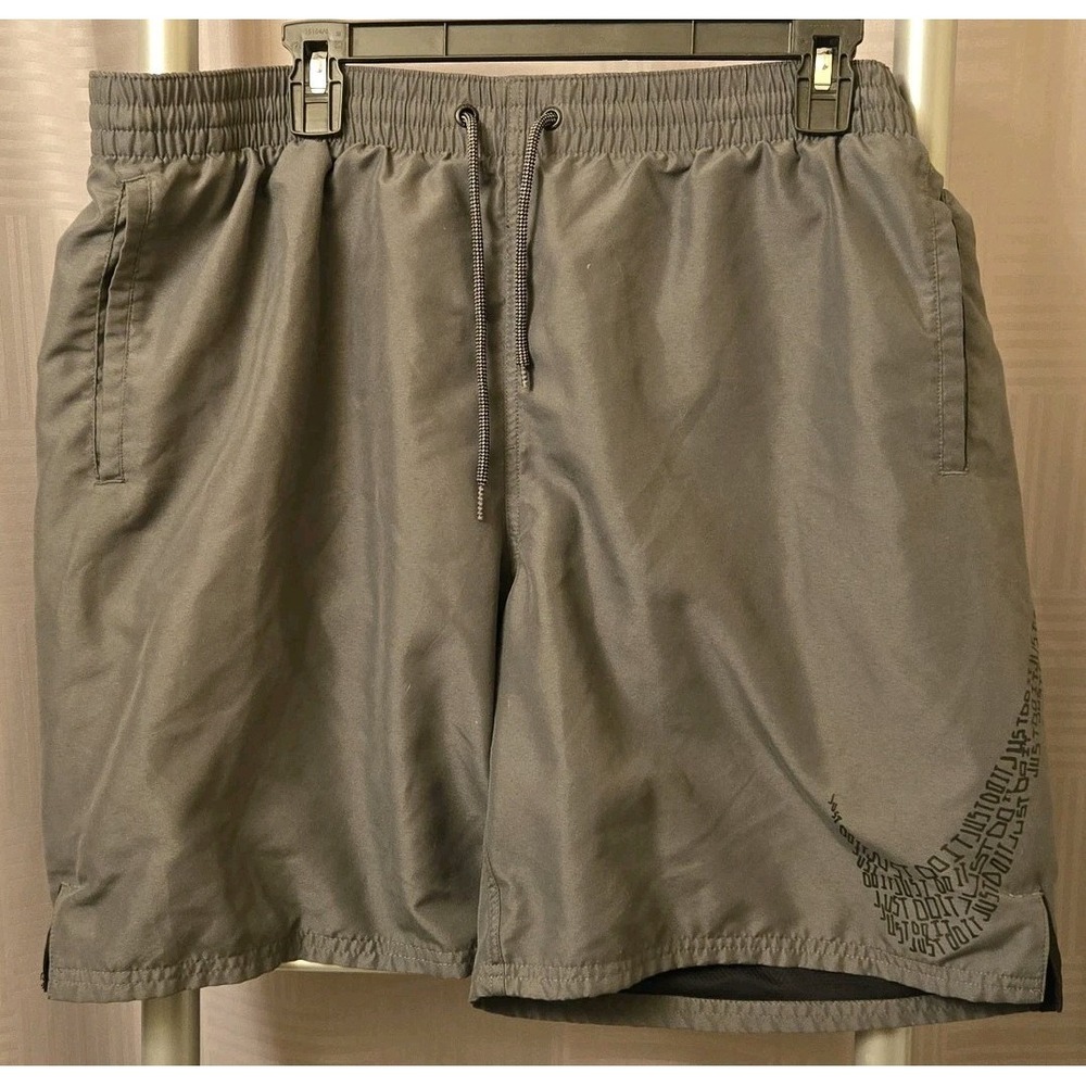 Nike Shorts Mens XL 36x8 Gray Perry Ellis Lined Elastic Waist Pockets Running